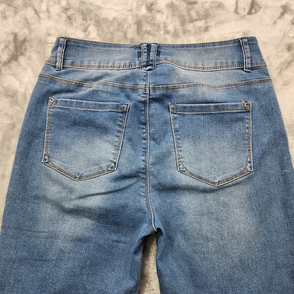 Curve Appeal Jeans Women 12/31 Blue Creator High Rise Skinny Leg Stretch Denim - Picture 4 of 13